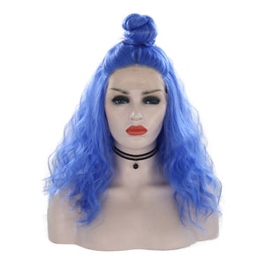 Ultramarine Blue Wavy Lace Front Wig 035