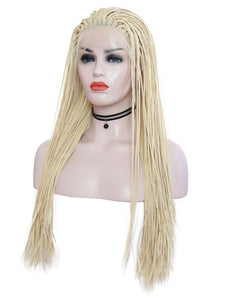 26" Blonde Braided Lace Front Wig 090