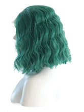 Load image into Gallery viewer, Teal Green Bob Wavy Lace Front Wig 027