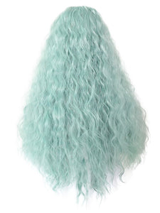 Light Cyan Wavy Lace Front Wig 075