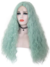 Load image into Gallery viewer, Light Cyan Wavy Lace Front Wig 075