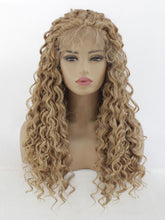 Load image into Gallery viewer, Golden Blonde Curly Lace Front Wig 576