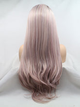 Load image into Gallery viewer, 26&quot; Rooted Taro Pink Lace Front Wig 454