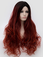 Load image into Gallery viewer, Mixed Red Wavy Regular Wig 747