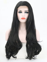 Load image into Gallery viewer, Black Natural Wavy Lace Front Wig 105