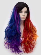 Load image into Gallery viewer, Double Rainbow Wavy Regular Wig 746