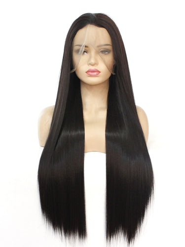 #2 26” Darkest Brown Full Lace Wig 404