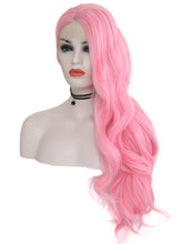 Load image into Gallery viewer, Cherry Blossom Pink Wavy Lace Front Wig 087
