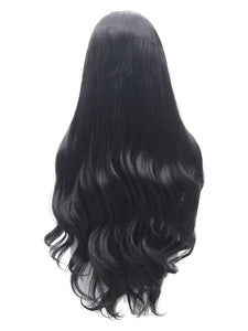 Gothic Black Wavy Lace Front Wig 019