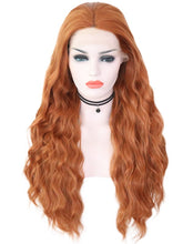 Load image into Gallery viewer, Ginger Brown Wavy Lace Front Wig 065
