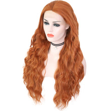 Load image into Gallery viewer, Ginger Brown Wavy Lace Front Wig 065