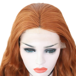 Ginger Brown Wavy Lace Front Wig 065