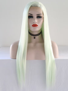 Light Celadon Green Lace Front Wig 062
