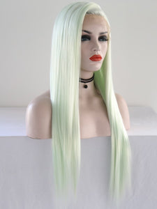 Light Celadon Green Lace Front Wig 062