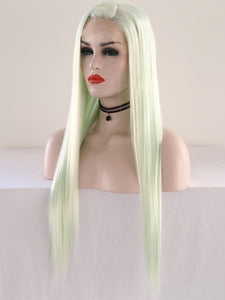 Light Celadon Green Lace Front Wig 062