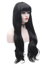 Load image into Gallery viewer, Gothic Black Wavy Lace Front Wig 019