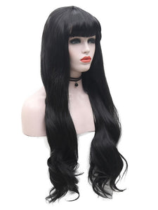 Gothic Black Wavy Lace Front Wig 019