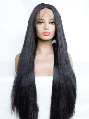 26 Inch Classic Natural Black Full Lace Wig 401