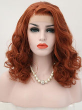 Load image into Gallery viewer, Copper Brown Wavy Lace Front Wig 618