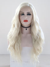 Load image into Gallery viewer, Ice White Blonde Wavy Lace Front Wig 023