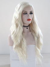 Load image into Gallery viewer, Ice White Blonde Wavy Lace Front Wig 023