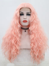 Load image into Gallery viewer, Sweet Light Pink Wavy Lace Front Wig 053