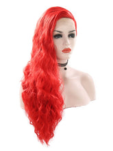 Load image into Gallery viewer, Hot Red Wavy Lace Front Wig 029