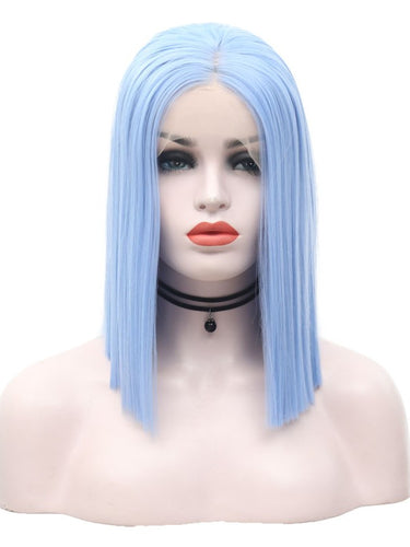 Ruddy Blue Short Bob Lace Front Wig 011