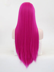 Magenta Lace Front Wig 108