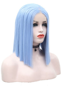Ruddy Blue Short Bob Lace Front Wig 011