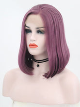 Load image into Gallery viewer, Pearl Purple Short Lace Front Wig 043