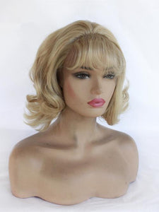 12" Vintage Barbie Mixed Blonde Wavy Lace Front Wig 391
