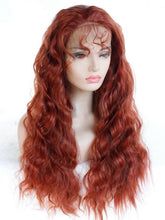 Load image into Gallery viewer, 26&quot; Reddish Brown Wavy Lace Front Wig 388