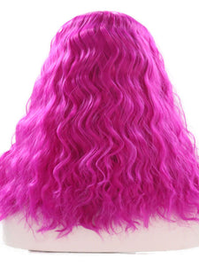 Red Violet Wavy Lace Front Wig 032