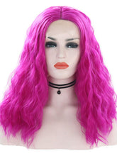 Load image into Gallery viewer, Red Violet Wavy Lace Front Wig 032