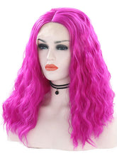 Load image into Gallery viewer, Red Violet Wavy Lace Front Wig 032