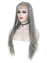 Load image into Gallery viewer, Metal Grey Braided Lace Front Wig 094