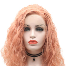 Load image into Gallery viewer, Sweet Pink Curly Lace Front Wig 014