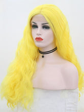 Load image into Gallery viewer, Lemon Yellow Wavy Lace Front Wig 055