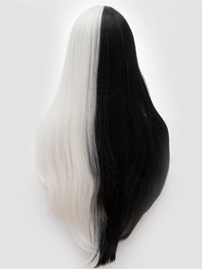 Half White Half Black Regular Wig 208