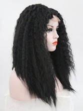 Load image into Gallery viewer, Classic Black Curly Lace Front Wig 103