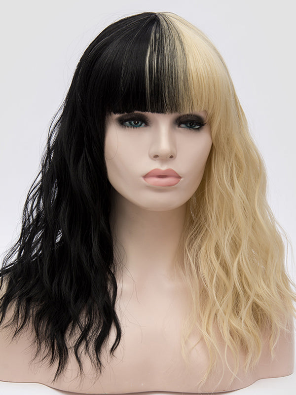 Half Black Half Blonde Regular Wig 283