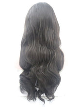 Load image into Gallery viewer, Darkest Brown Natural Wavy Lace Front Wig 022