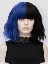 Load image into Gallery viewer, Half Black Haft Blue Regular Wig 766