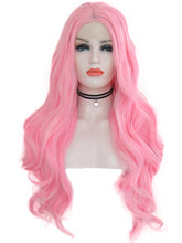 Load image into Gallery viewer, Cherry Blossom Pink Wavy Lace Front Wig 087