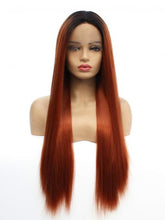 Load image into Gallery viewer, Black Root 130# Dark Auburn Lace Front Wig 163