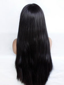 26 Inch Classic Natural Black Full Lace Wig 401