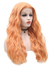 Load image into Gallery viewer, Orange Pink Wavy Lace Front Wig 024