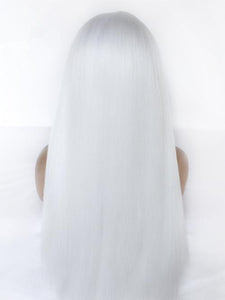 Pure White Yaki Straight Lace Front Wig 169