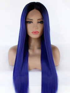 Rooted Blue Lace Front Wig 387
